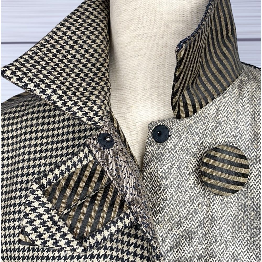 Patchwork Colorblock Jacket Handmade by Markie Roe Designs Boxy Style size M - Picture 3 of 15